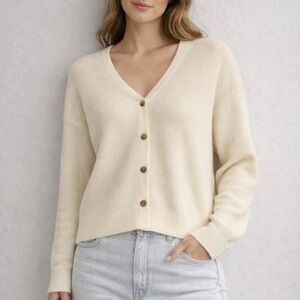 J. McLaughlin Annette Cardigan in a Soft Cream Ivory